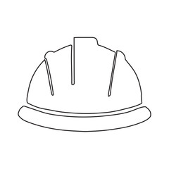 Fototapeta premium Safety Hard Hat Outline