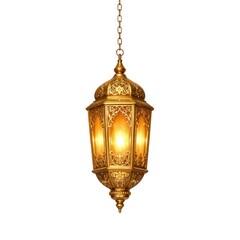 Obraz premium Elegant ornate golden hanging lantern