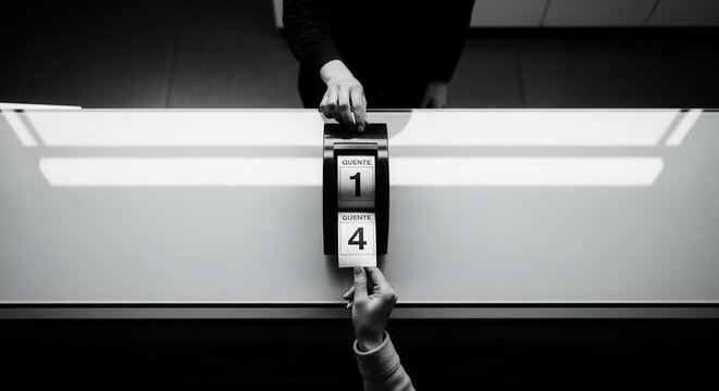 Customer Service Queue Management System With Numbered Tickets