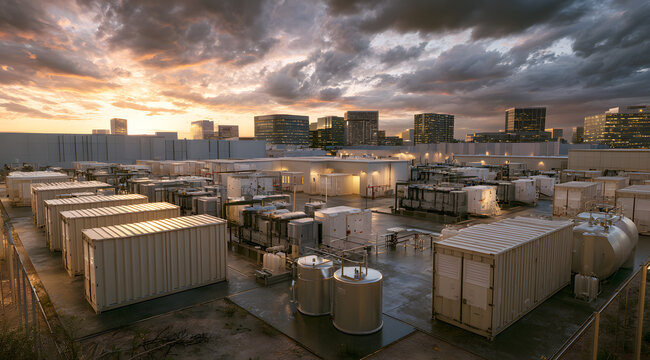 An exterior standby generator system with diesel generator enclosures and bulk fuel tanks is prepared to support a data center during a sustained power outage