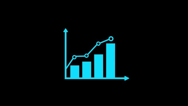 Abstract 3 d isometric of business growth chart with upward trend and success symbols
