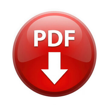 Red circular download button with pdf icon