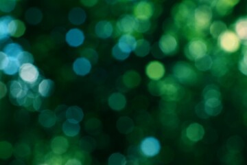 Abstract green bokeh lights creating a vibrant natural background with soft glowing orbs © M Halim Abduh