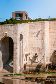 Architectural details of Cascade Complex in Yerevan, Armenia