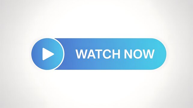 Play button, watch now, blue gradient, video call to action, play icon