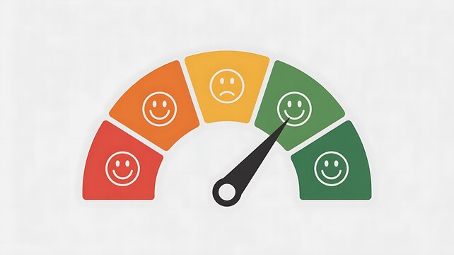 Emotional gauge, mood meter, happiness tracker, sentiment scale