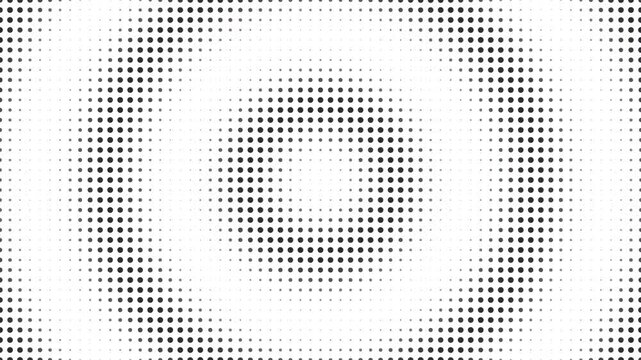 Black halftone pulse radiating on white in rhythmic motion for healthcare presentation