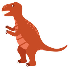 Cute Brown Tyrannosaurus Rex Dinosaur Illustration © Kahade Studio