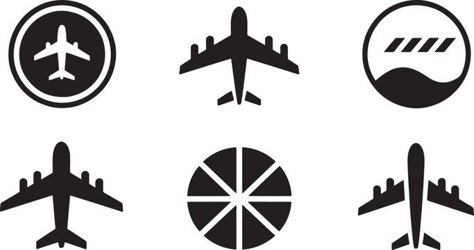 Airplane and chart graph infographic