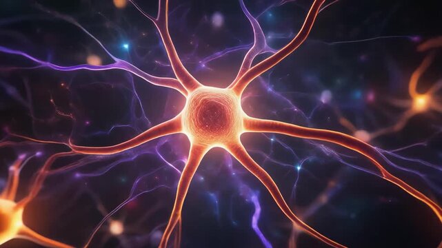 Firefly exploring vibrant neuron connections and colorful brain pathways in stunning scientific visualization