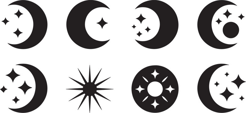 Black circular with star shapes and transparent background for rating and feedback black circular star shapes