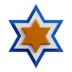 Obraz premium 3D Star of David Icon