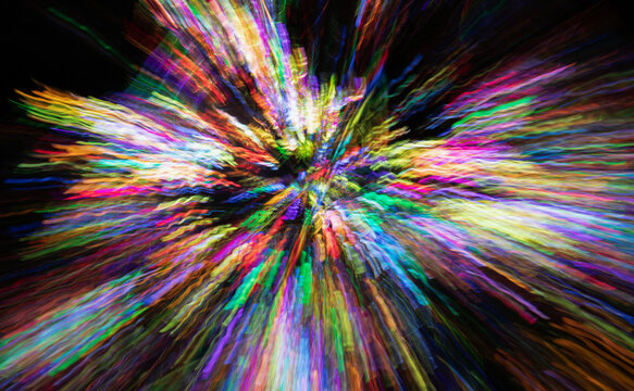 Zoom effect of colour leaves at winter event