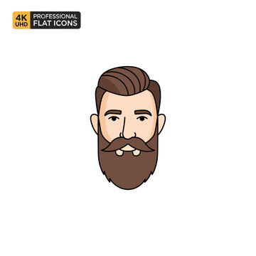 cartoon man with beard and mustache