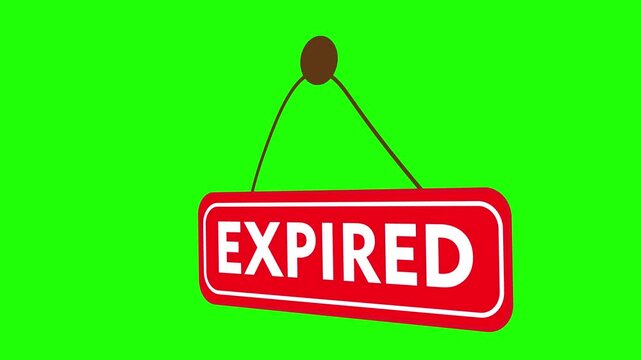 red rubber stamp on green screen with text Expired