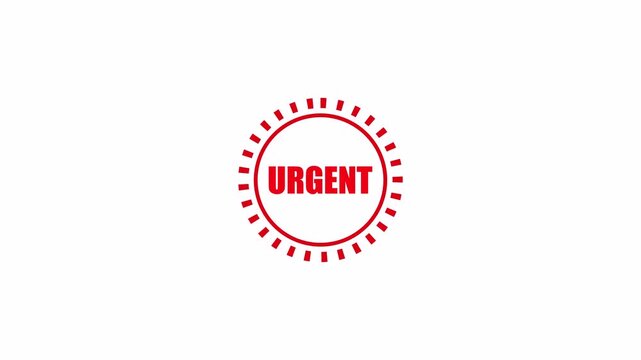 A red urgent circular rings on white, suitable for priority alerts, important notices and deadline reminders.