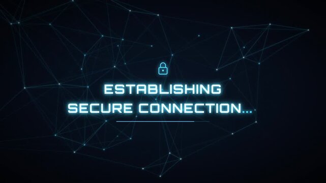 3D Digital Data Nodes Establishing Secure Connection