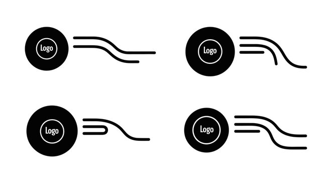 Abstract Circular Logo with Connected Lines