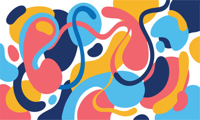 Fototapeta premium Colorful Abstract Organic Shapes Contemporary Vector Background