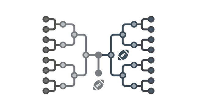 American football tournament bracket for competition tracking.