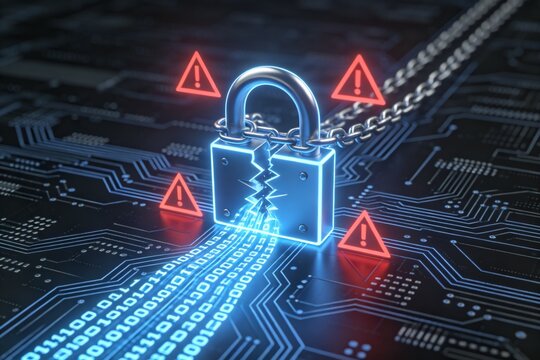 Digital security breach on circuit board
