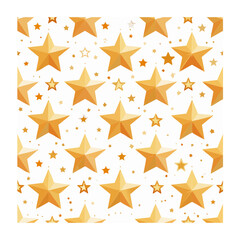 Fototapeta premium Seamless golden star pattern on white background