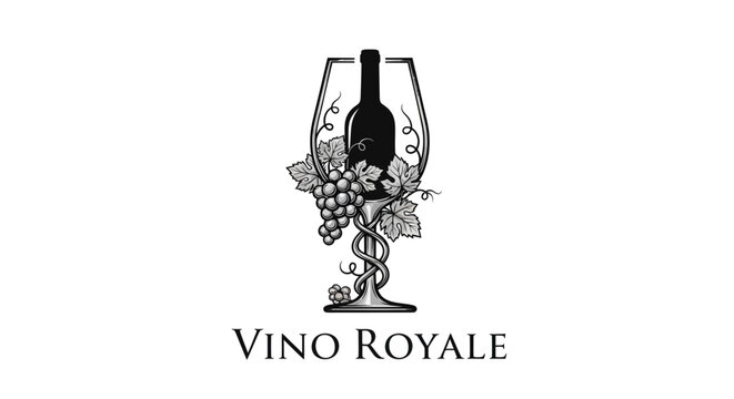 Vino Royale wine logo with grapes.