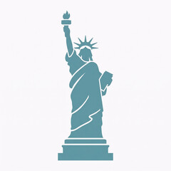 Isolated flat vector single Statue of Liberty icon on white background © Rafh