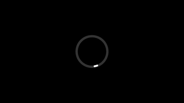 Animated Loading Spinner Ring on Black Background animation circle