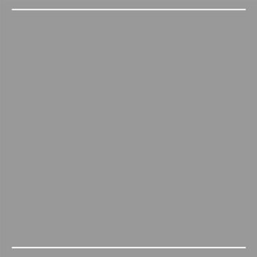 Minimalist gray square frame with thin white borders on black background