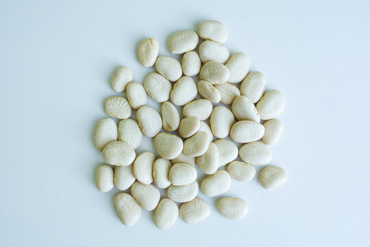 Lima beans isolated on white.