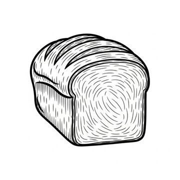 An illustration depicts a single slice cut from a loaf of homemade bread