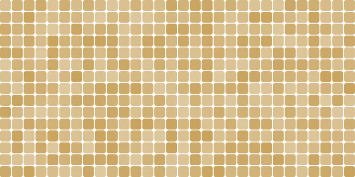 Beige Rounded Tile Grid Pattern Background Retro Geometric Seamless Texture for Design