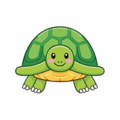 Obraz premium Cute Cartoon Turtle Illustration