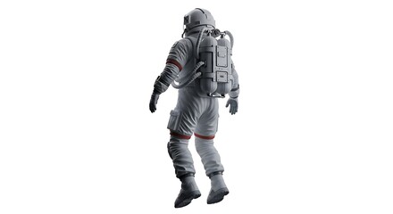Fototapeta premium Astronaut in Gray Suit Floating