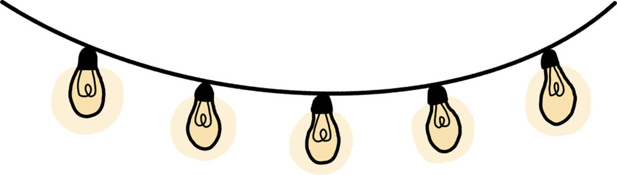 Decorative camping string lights for night mood
