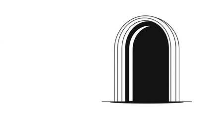 Fototapeta premium Modern Architectural Arch Illustration 
