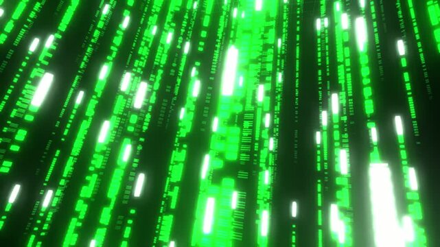 Abstract Digital Matrix Code Rain Background
