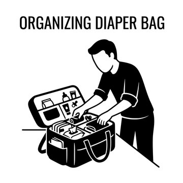 Organizing Diaper Bag with Baby Essentials and Accessories.