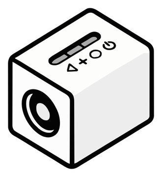 Portable bluetooth speaker isometric vector illustra.... Generative AI