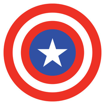 Captain America shield logo symbol.