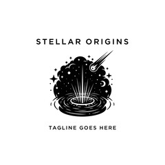 Dynamic astronomical logo for scientific institutions, space documentaries, and cosmic-themed media. © aseenz imagine
