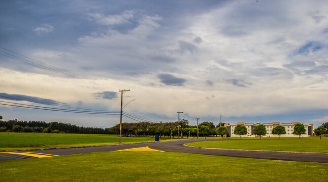Entrance to the Adventist University of Sao Paulo, Engenheiro Coelho - SP, Brazil