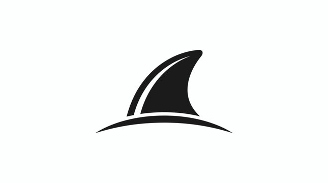 Shark fin swimming ocean predator.
