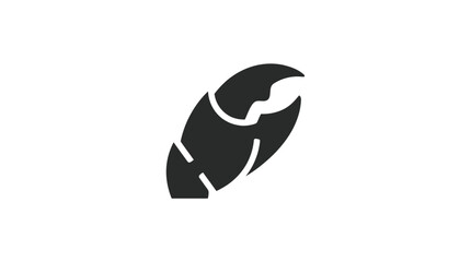 Black and white rocket ship icon. © bapak