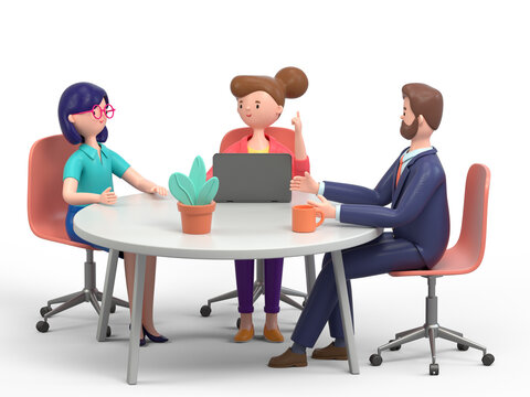 Team Meeting, Brainstorming Ideas, Collaborative Work Environment