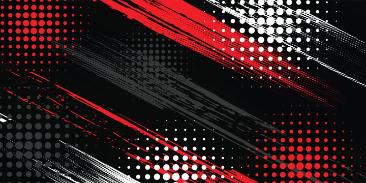 Gaming esport background striking stripes electric banner vector illustration design red black grunge brush wing comic pattern modern abstract concept livery stripes decal paint splash splatter.eps 10