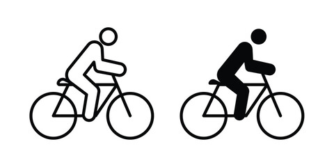 Naklejka premium Bicycle rider icon