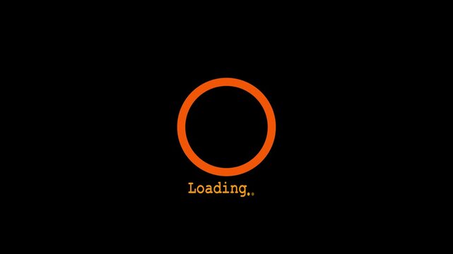Abstract Circle Loading Icon Animation with Progress Bar and Percentage Indicator on Transparent Background 4K