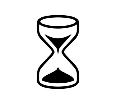 Minimal hourglass vector icon